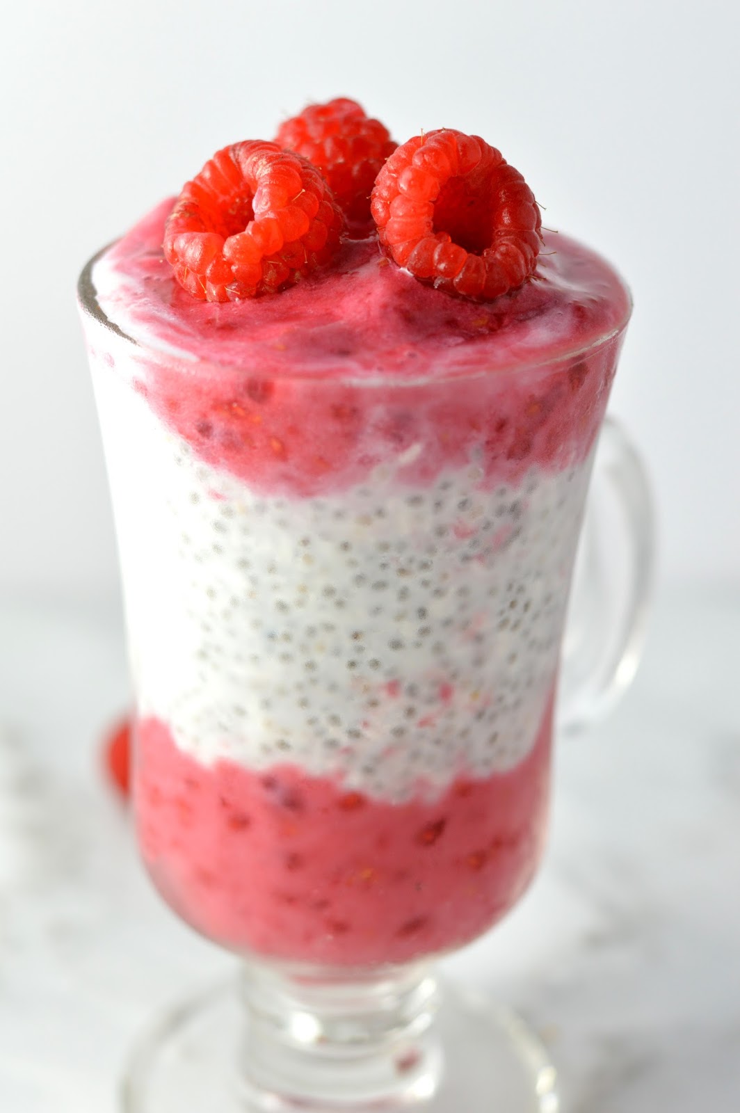 Raspberry Coconut Chia Seed Pudding