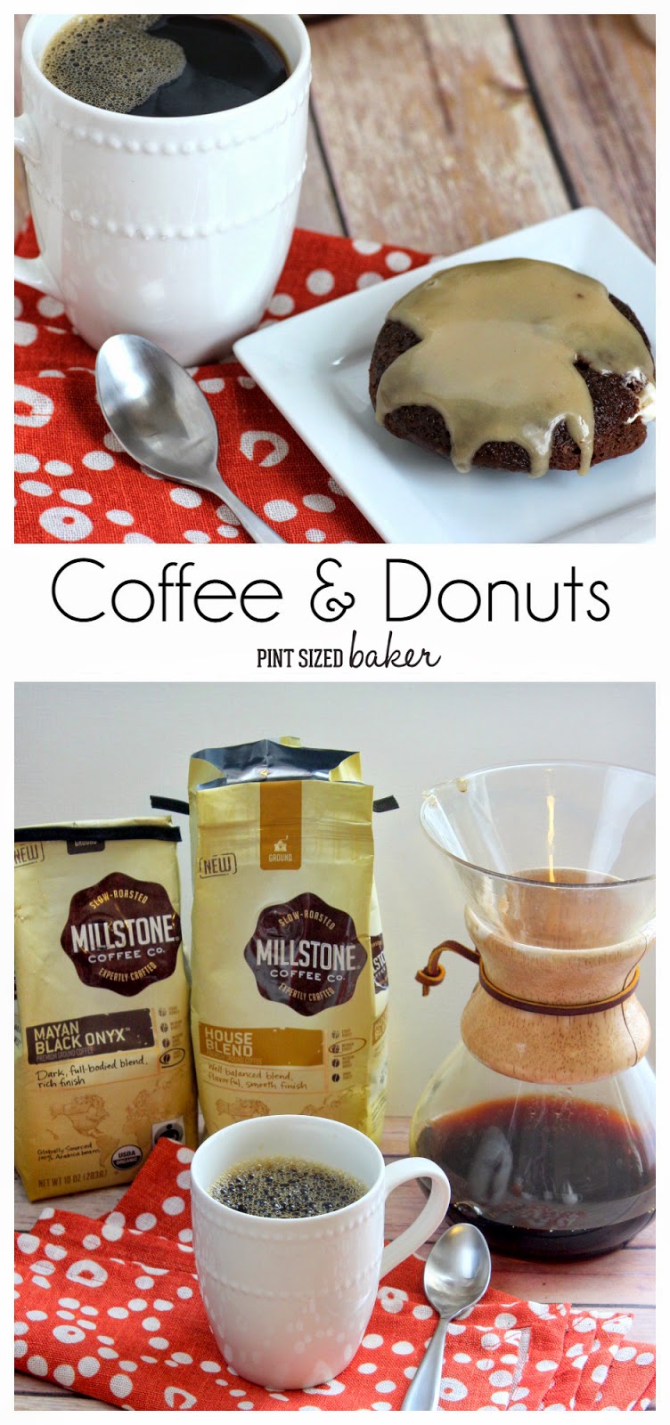 Cream Filled Chocolate Donuts with Coffee Glaze. Wake up with #MillstoneCoffee and Fresh Donuts!