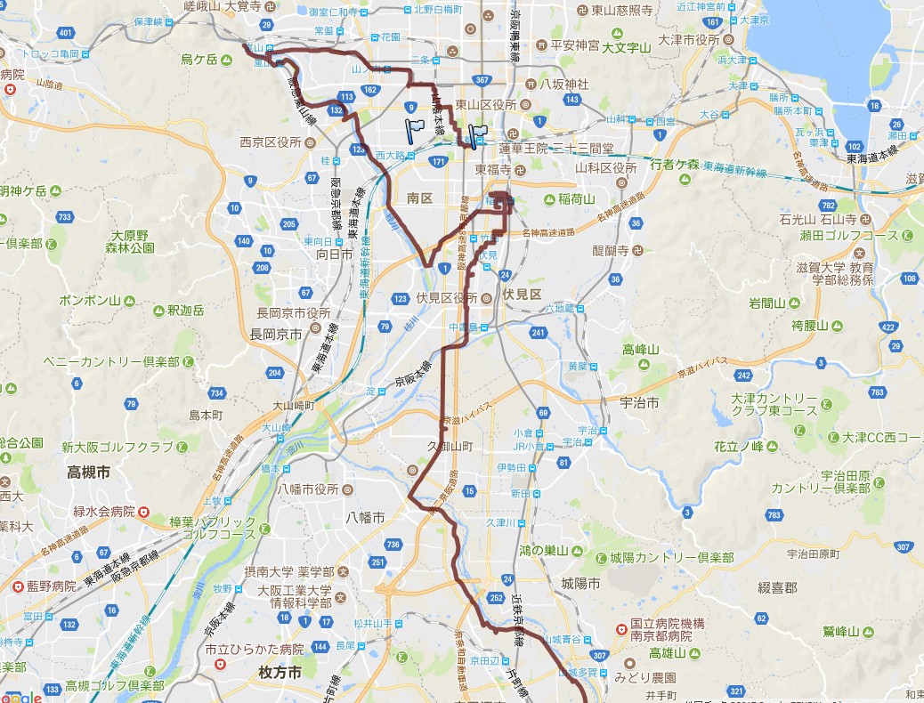 晴れた休日は輪行で 京都駅から嵐山 桂川crから木津川crへ