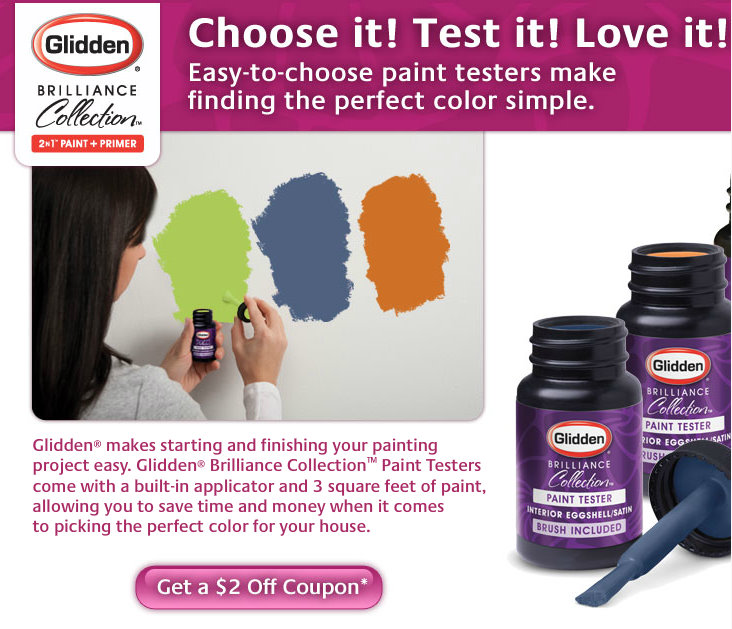 Barbara's Beat Get a 2 coupon on Glidden testers