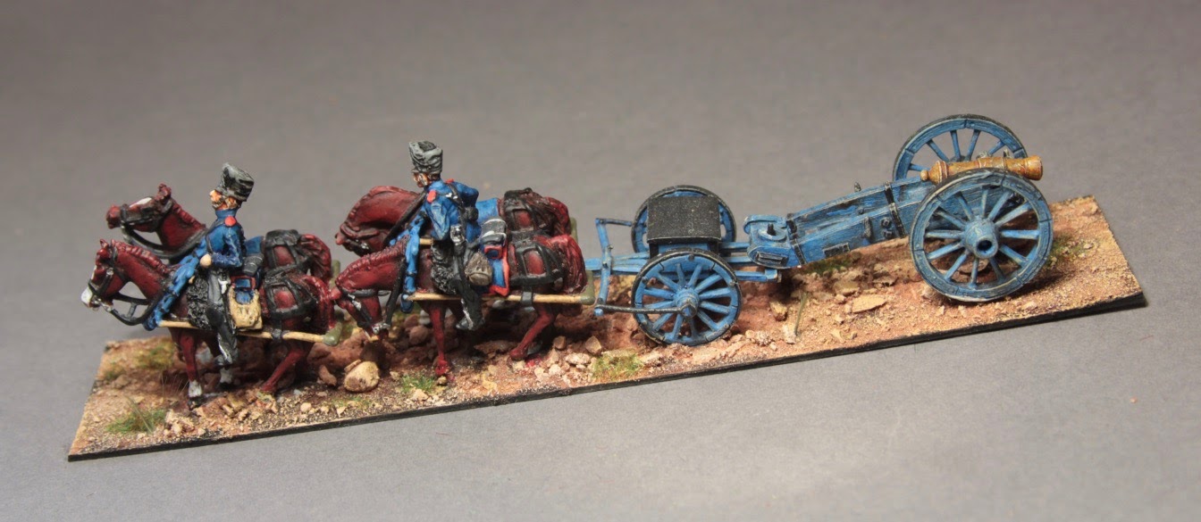 Sir Able Brush Prussian Napoleonic gun and limber 28mm
