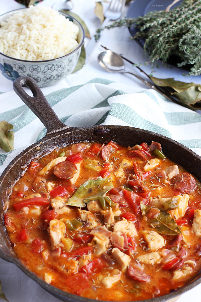 La rana de azúcar Spicy meat gumbo / Guiso de carne especiado