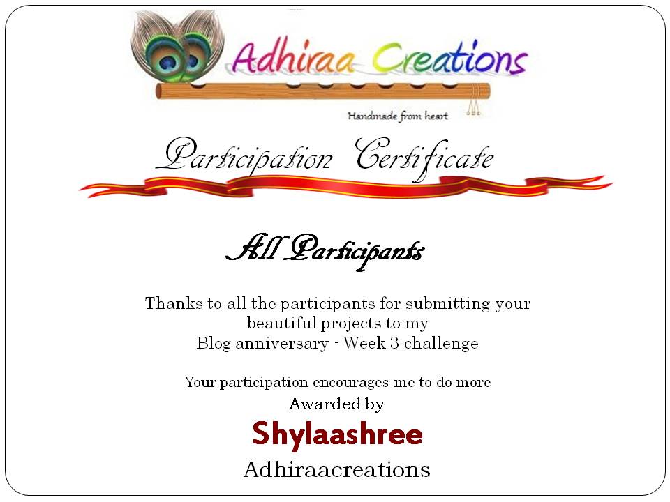Adhiracreation's Participation Badge