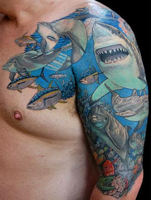 3D Shark Tattoo