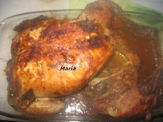 Pollo al horno a las finas hierbas