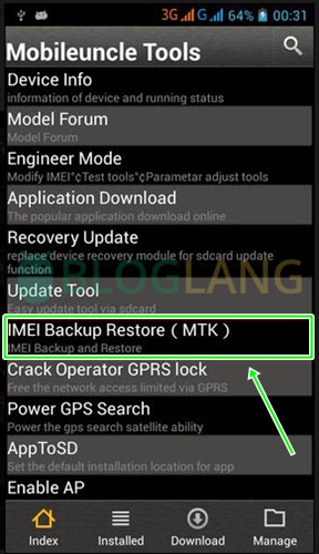 Backup imei Android