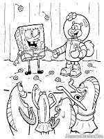 SpongeBob Dan Sandy Bersalaman