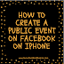 How to create a public event on Facebook on iPhone