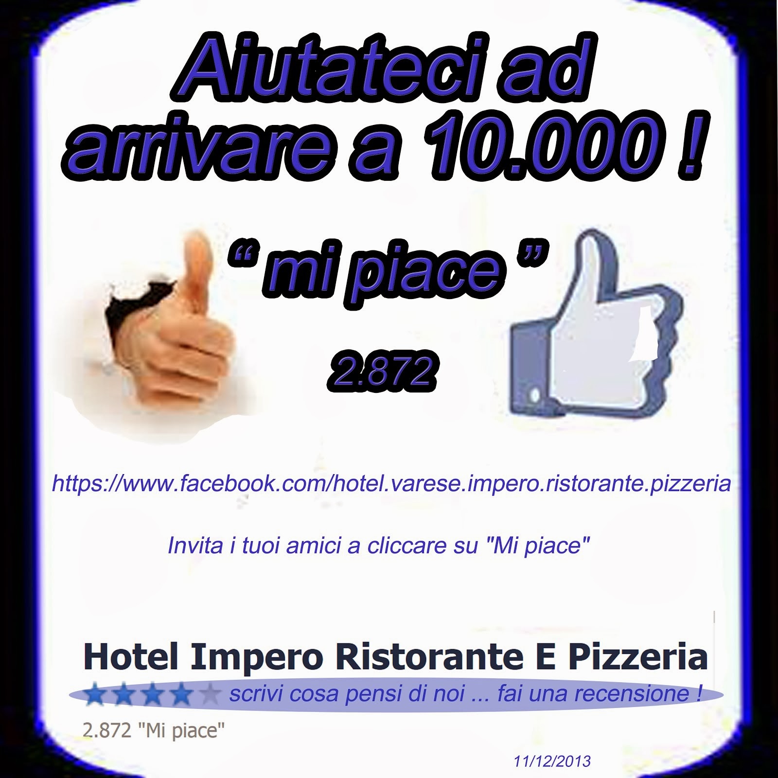 facebook: impero hotel varese ristorante pizzeria