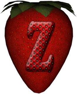 Abecedario con Fresas. Alphabet in Strawberries.