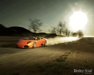 cool Lamborghini orange murciolago motion race images
