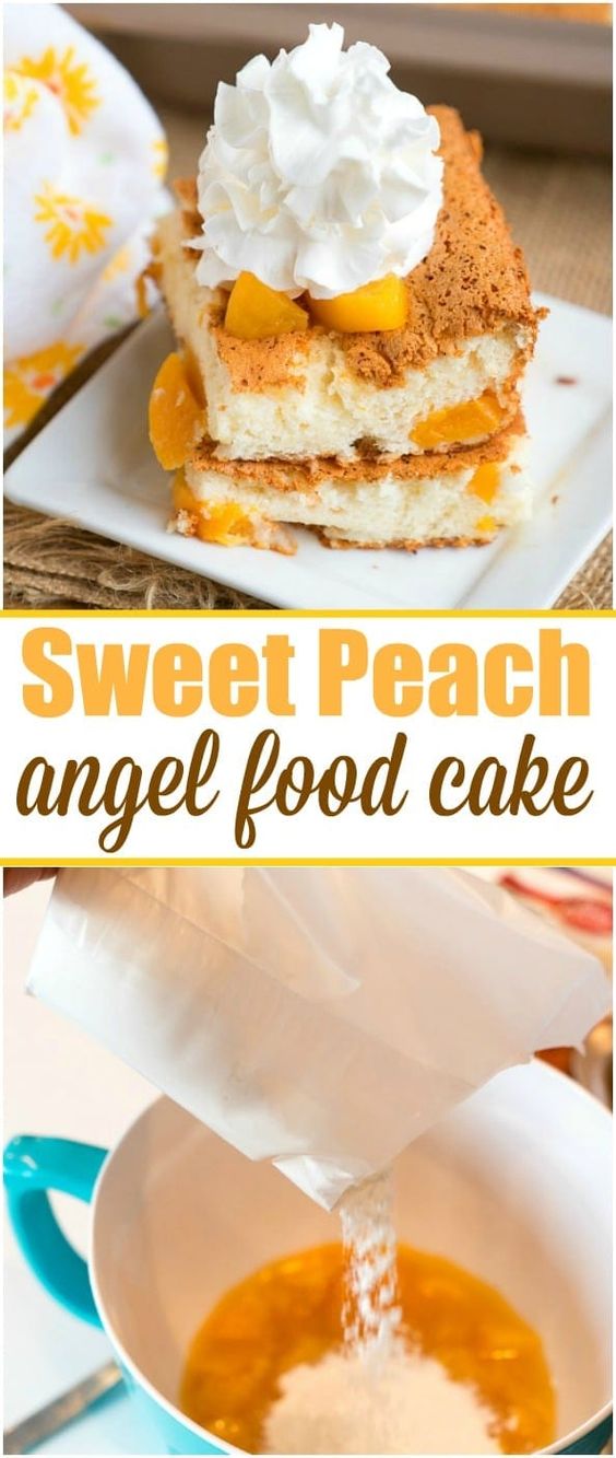 Peach Angel Food Cake Barbara Cooking