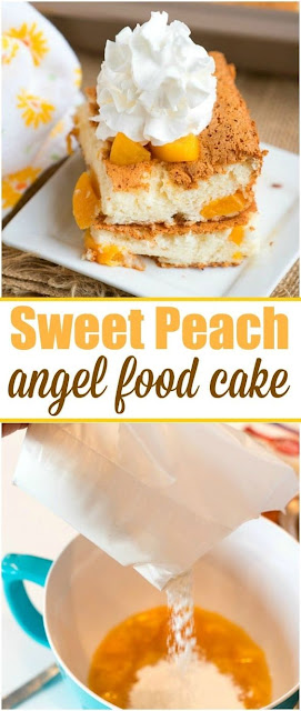 Peach Angel Food Cake
