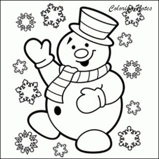 20 Cute Snowman Coloring Pages for Kids Easy, Free and Printable