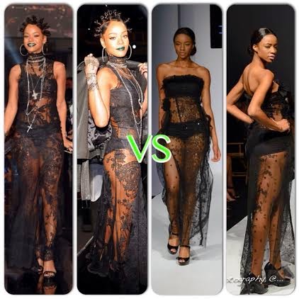 rihanna vs nigerian model