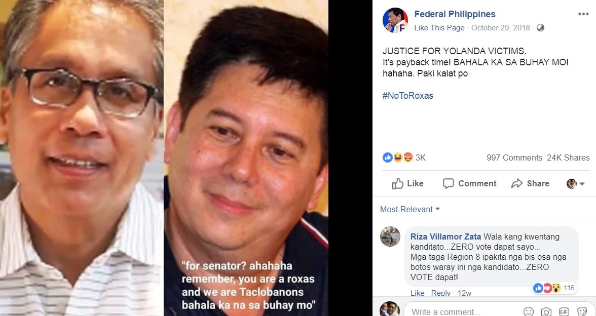 Partner 4 Change: It's Payback Time Mar Roxas: Bahala Ka sa Buhay Mo
