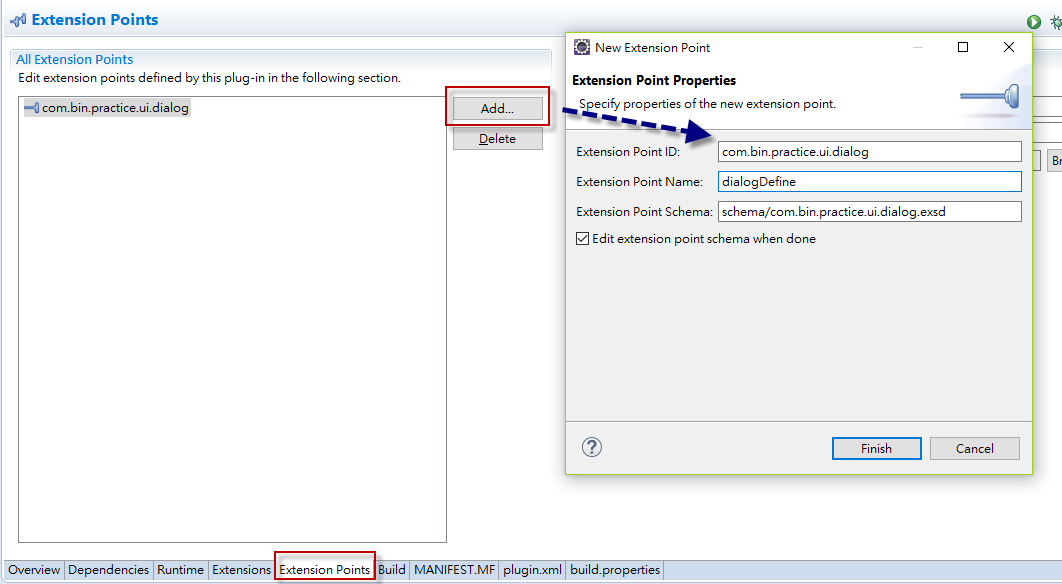Eclipse Plugin Create extension point with extension for loading