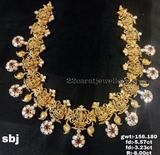 Mango Lakshmi Necklace 156 Grams - Jewellery Designs