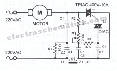 Electronic Circuits Free: Triac based DC Motor Speed Controller Circuit