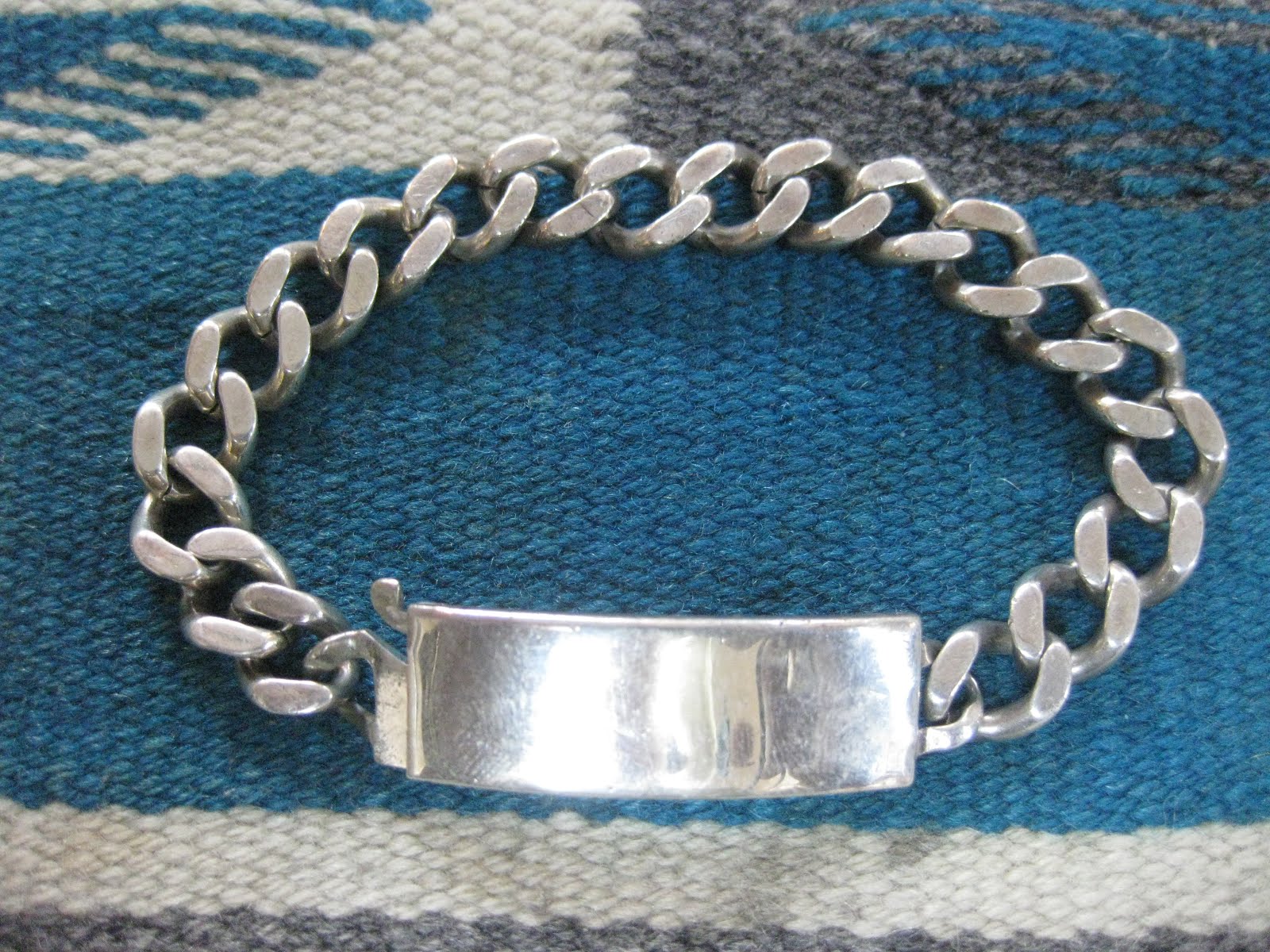 画像①　　　　　　　　　　　　　　　　50's　SILVER　CHAIN　BRACELET