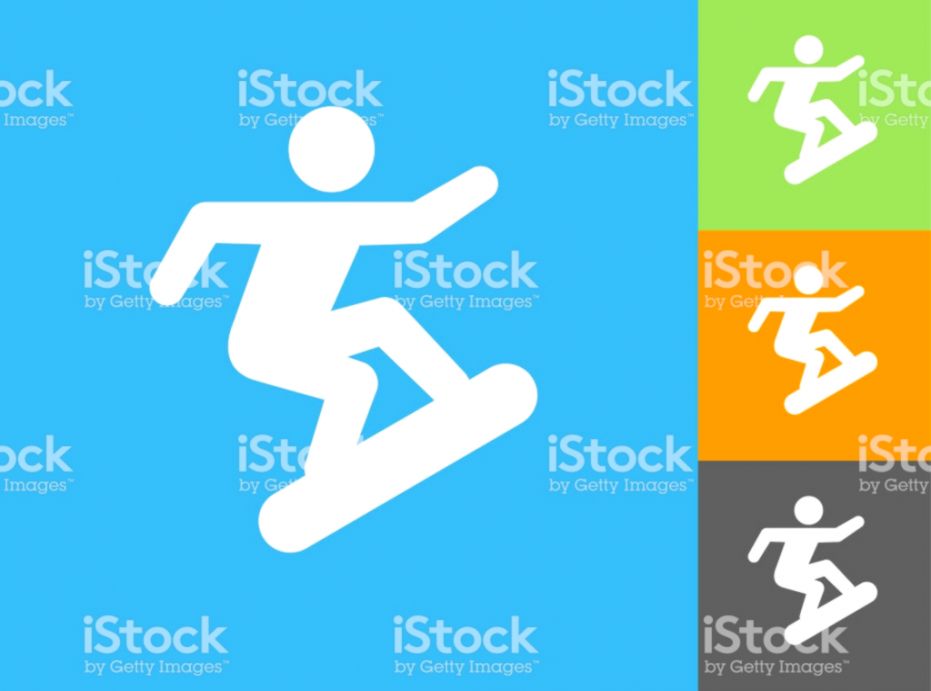 Snowboard Flat Icon On Blue Background Stock Vector Art & More Snowboard Flat Icon On Blue Background Stock Vector Art & More