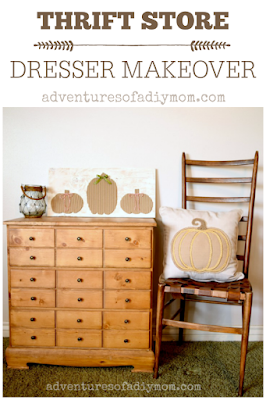 Thrift Store Dresser Makeover - update the look of an old dresser
