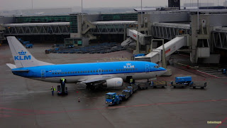 KLM vliegtuig op schiphol