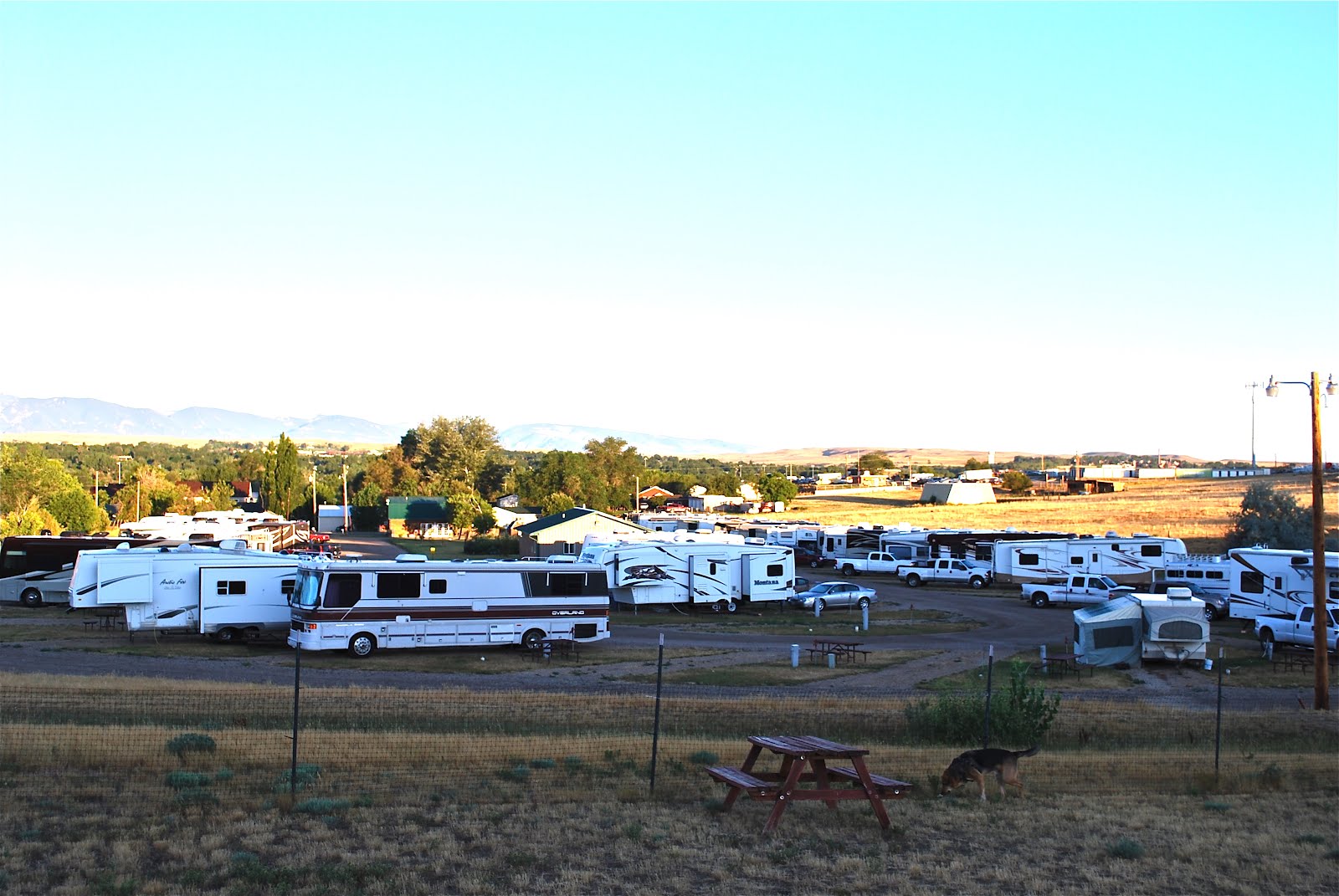 BLUE SKY AHEAD Peter D's RV Park, Sheridan, Wyoming