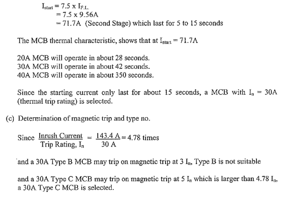 CIRCUIT BREAKER SIZING PROFESSIONAL ELECTRICAL ENGINEER