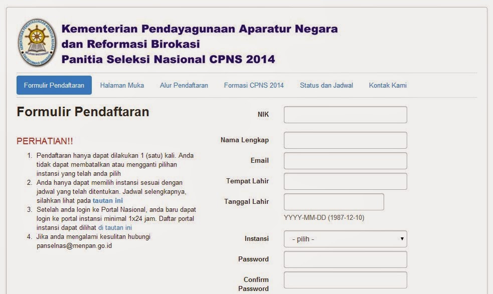Cara Mengisi Formulir Pendaftaran Online di https ...