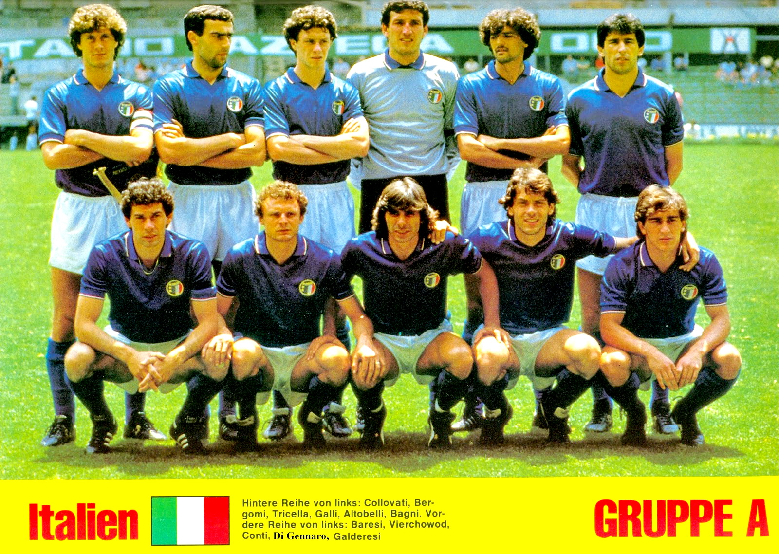 SELECCIÓN DE ITALIA contra Inglaterra 06/06/1985