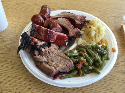 A plate of the good stuff at Quality Packers Smokehouse