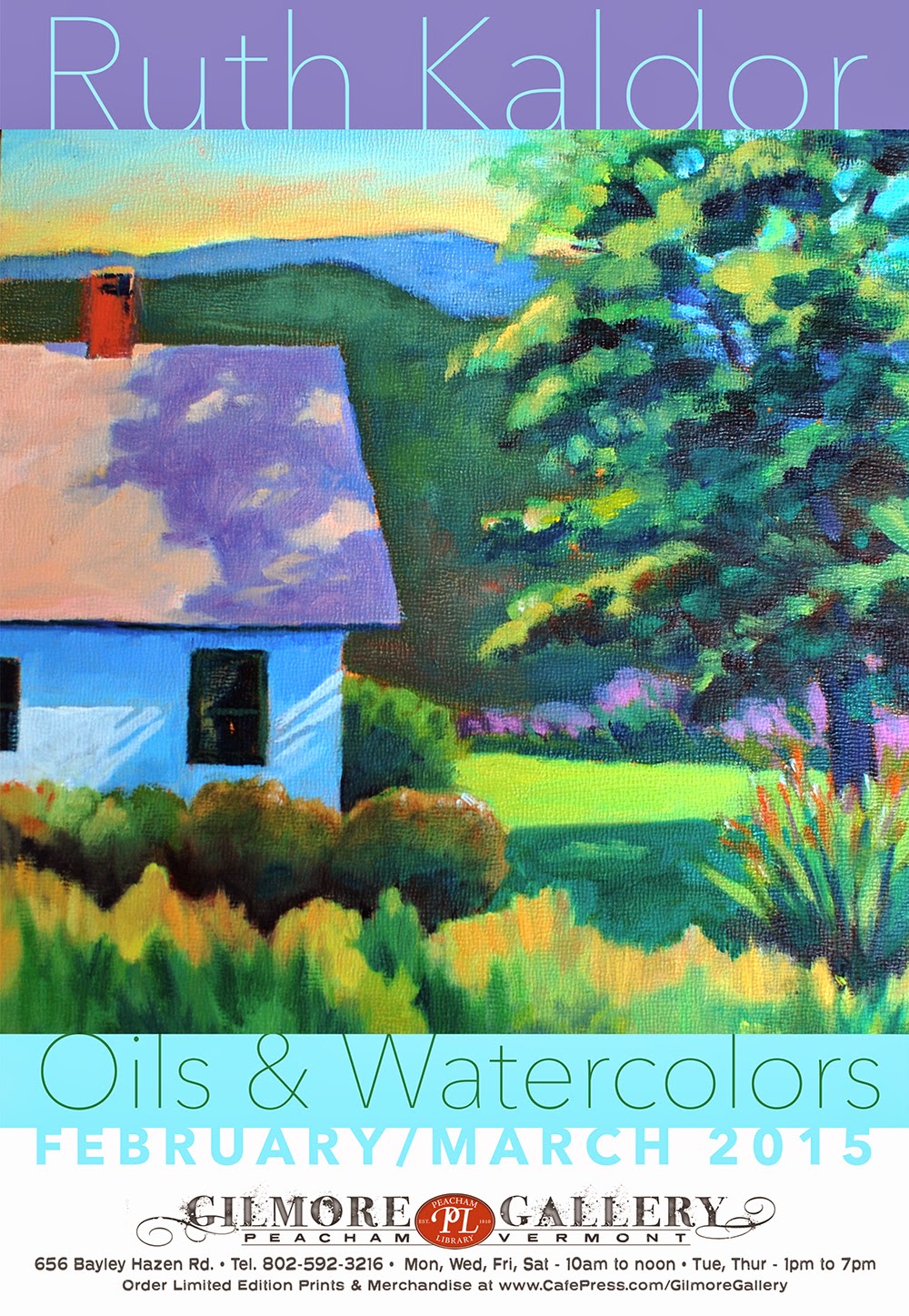 The Gilmore Art Gallery at the Peacham LIbrary in Peacham, Vermont 2015