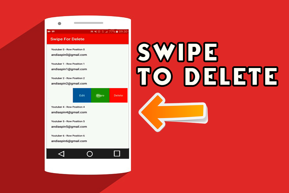 Tutorial Swipe To Delete in Android Studio