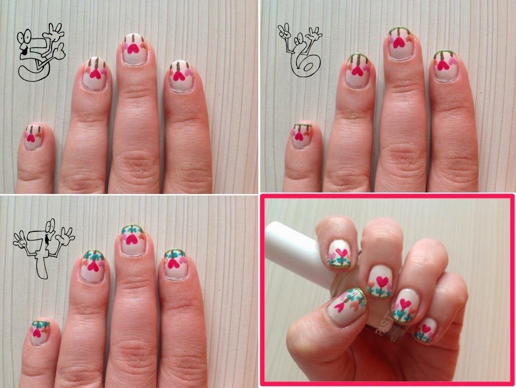 Nail Art in Wonderland Aşk bahçesi / Love Garden Nail Art