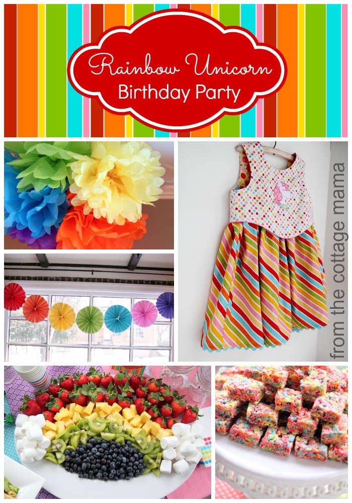 Rainbow Unicorn Birthday Party with Free Printables - The Cottage Mama