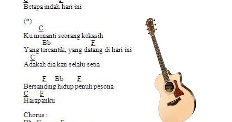 Kunci Gitar Mudah Kumenanti Seorang Kekasih Iwan Fals Not Pianika Lagu