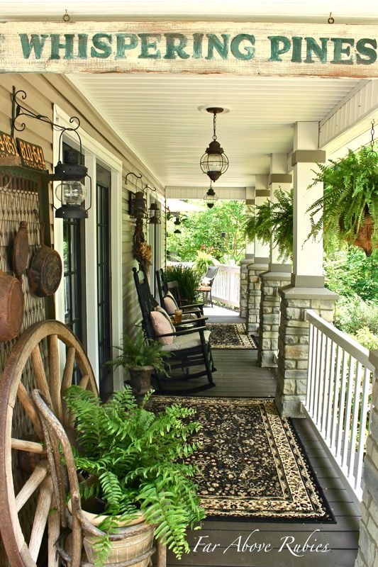Vintage, Southern front porch and a feature...