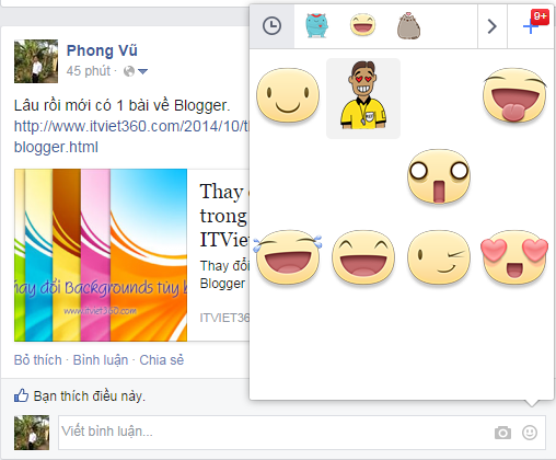 Facebook thêm tính năng comment bằng icon động