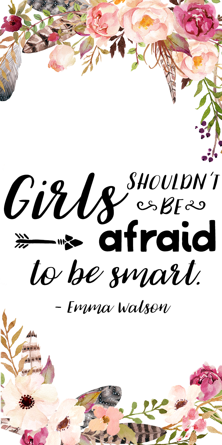 Fox & Hazel: Floral Girl Power Quote