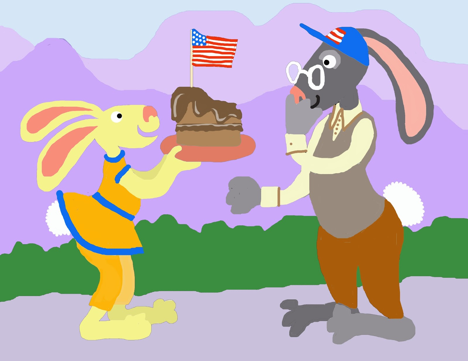 Louann Mattes Brown: Rabbit, Rabbit, Rabbit. November Doodles