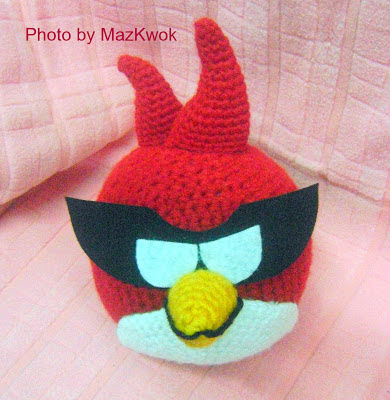 crochet red angry bird 