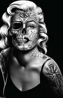 Daygirl Skull Face Art Print Poster