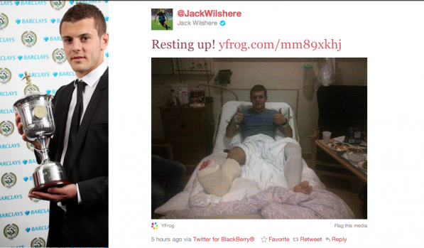 Jack Wilshere out for 5 months after successful surgery