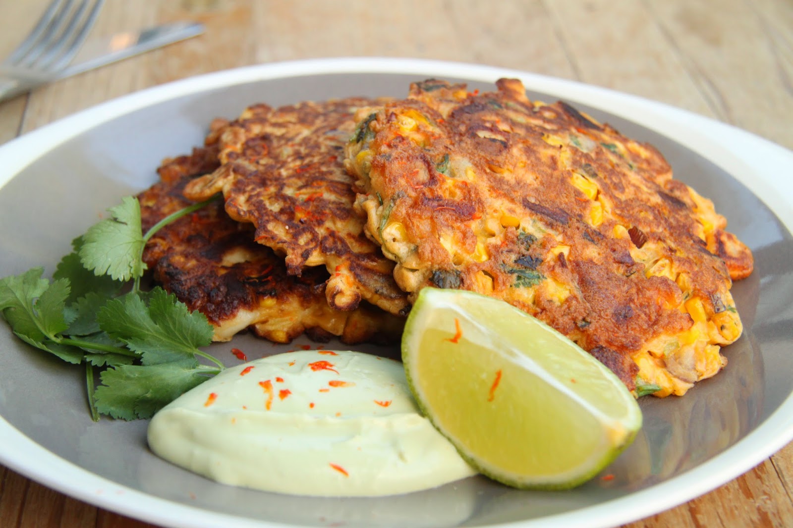 Domestic Sluttery Sluttishly Vegetarian Sweetcorn and Halloumi Fritters