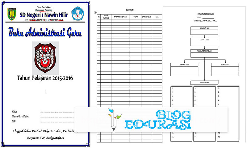 Download Administrasi Guru Kelas SD/MI Lengkap Tahun
