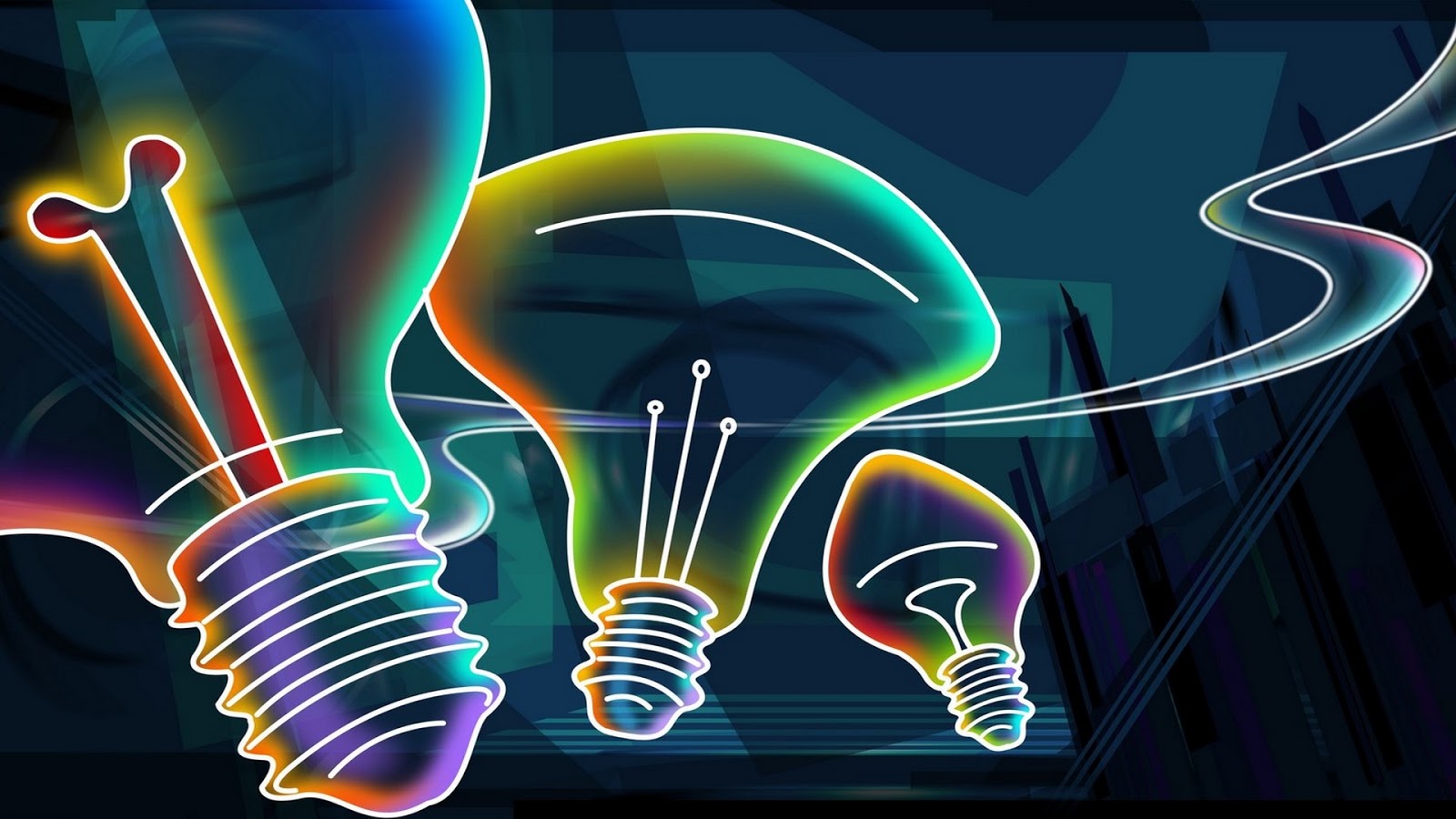 Dijital 3D Neon HD Duvar Kağıtları Rooteto