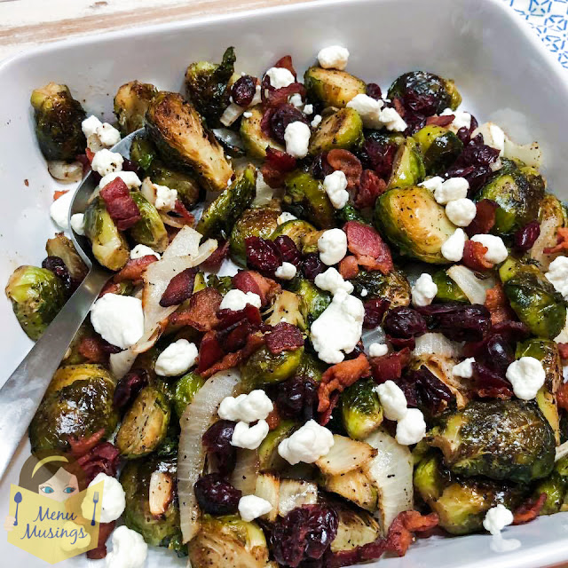 Cranberry maple bacon brussels sprouts_menumusings.com