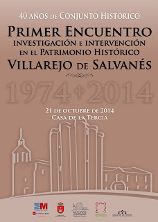 Cartel publicitario de la I Jornada de investigación, protección y conservación de conjuntos amurallados de la Comunidad de Madrid