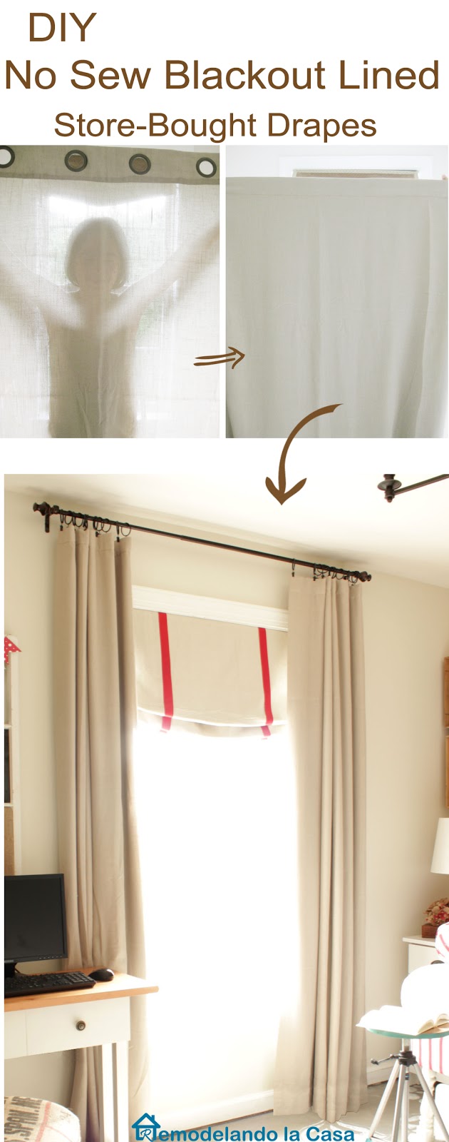 How to Make Removable No-Sew Blackout Window Inserts
